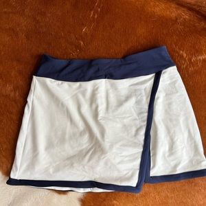 White and Navy Tennis Skort